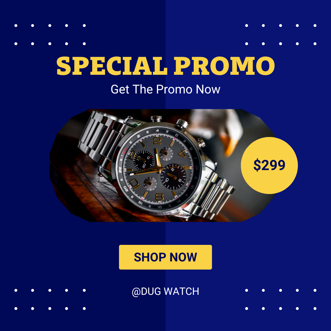 Blue Smart Watch Promo Instagram Post